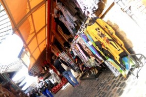 Camden Market clothes stalls