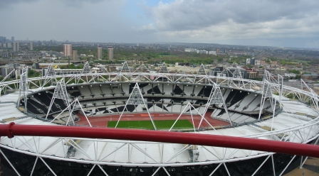 view over olympic stadium london