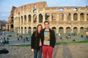in front of Colosseum
