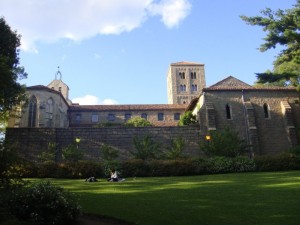 view over French Cloister in New York