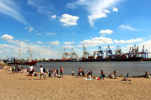 Elb beach in Hamburg