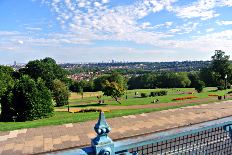 view over London from Alexandra Palace London