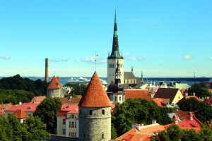 view over Old Town in Tallinn