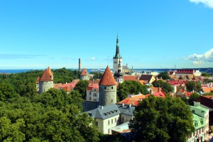 view over Old Town in Tallinn