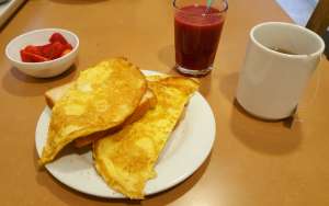 breakfast at the Hump Day Hostel in Quito
