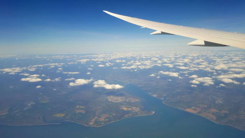View over South Coast of UK
