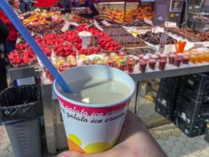 Horchata at central market in Valencia