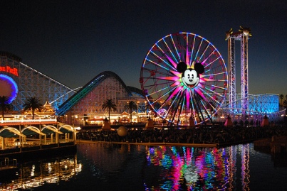view over Disneyland Anaheim