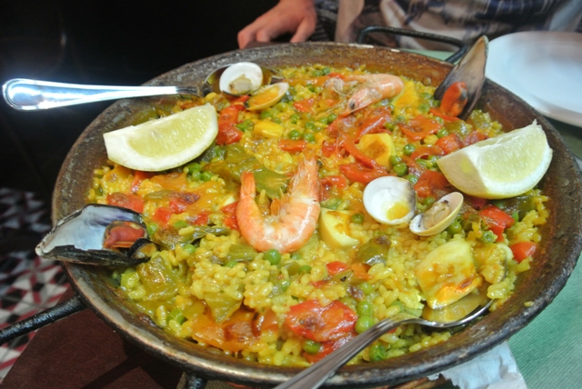Paella in Barcelona restaurant
