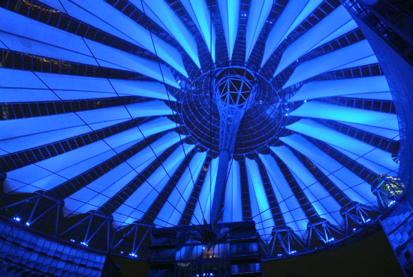Sony Center Berlin by night