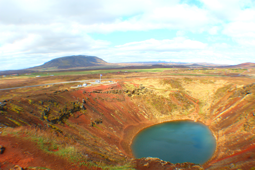 Kerið volcanic crater in Iceland