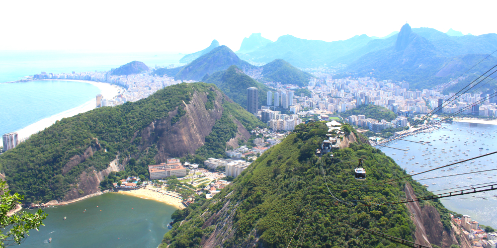view from sugarloaf mountain in rio