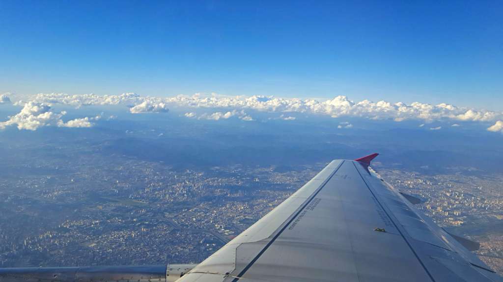 Plane view over Brazil