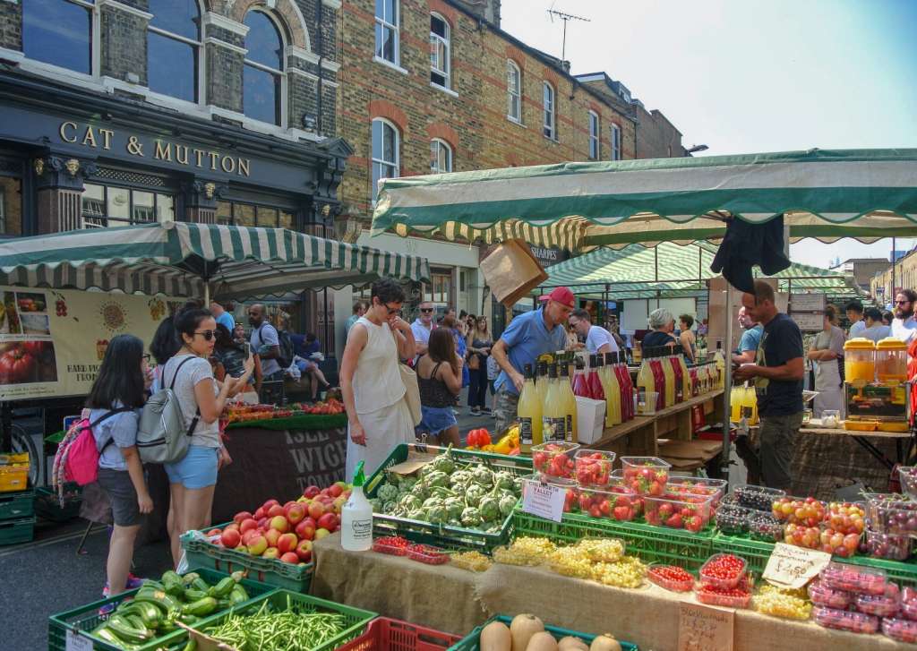 Broadway market in London