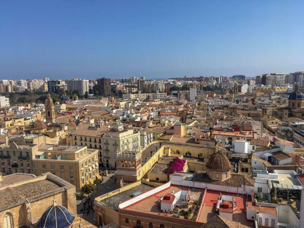 Views from Micalet tower in Valencia