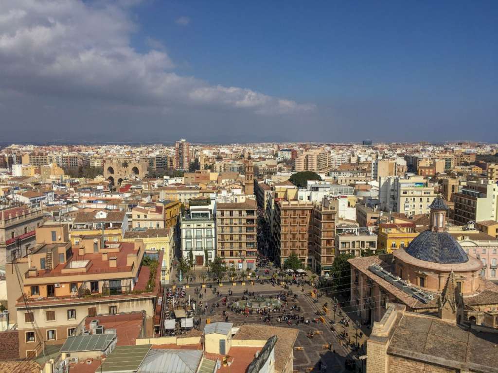 Views from Micalet tower in Valencia