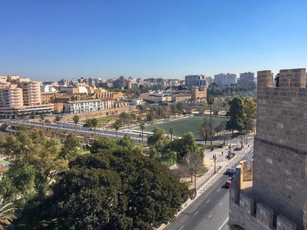View from Torres de Serranos in Valencia
